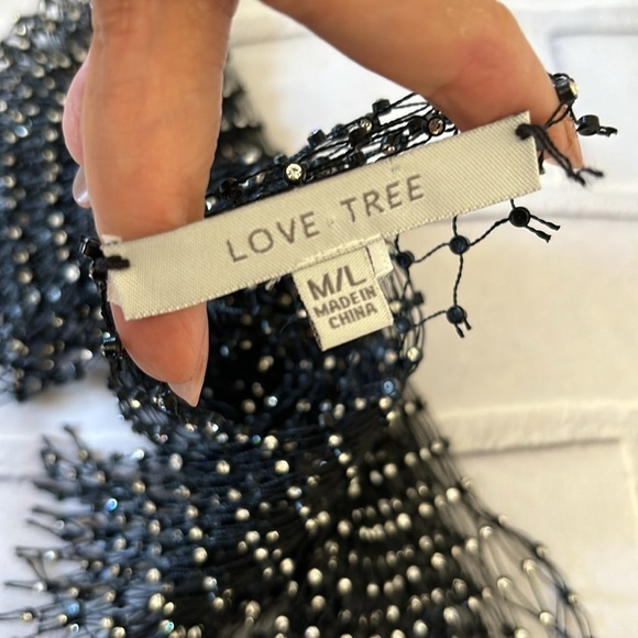 Love Tree Mesh Rhinestone tank Size M/L - Picture 10 of 11